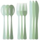 Conjunto de talheres de plástico Kochorie Sage Green 300 peças
