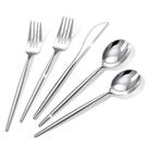 Conjunto de talheres de plástico Rubtlamp Silver 90 unidades (30 facas, 30 garfos, 30 colheres)