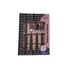 Conjunto De Talheres Decorado 24 Pcs Preto Fratelli