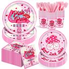 Conjunto de talheres descartáveis Cutedog Pink Pony Club 168 unidades