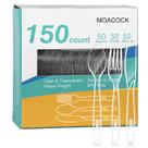 Conjunto de talheres descartáveis MOACOCK 150 unidades de talheres de plástico Conjunto de talheres descartáveis MOACOCK 150 unidades de talheres de plástico