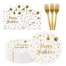 Conjunto de talheres descartáveis PUEVENYI Happy Birthday 150 unidades