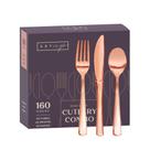 Conjunto de talheres descartáveis SETUP Rose Gold 160 unidades