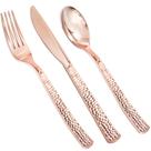 Conjunto de talheres descartáveis Supernal Rose Gold 180 unidades