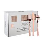 Conjunto de talheres descartáveis WDF Rose Gold Plastic 300 peças