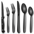 Conjunto de talheres EWFEN Black em aço inoxidável de 24 peças para 4