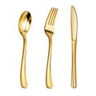 Conjunto de talheres Goodluck Gold Plastic Silverware 150 unidades