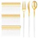 Conjunto de talheres I00000, talheres de plástico dourado, 300 unidades