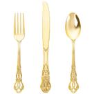 Conjunto de talheres Joyido Gold Plastic Silverware 90 peças