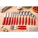 Conjunto de Talheres Mônaco 21 Peças 50% Inox e 50% Plástico Vermelho Fratelli Conjunto de Talheres Mônaco 21 Peças 50% Inox e 50% Plástico Vermelho Fratelli