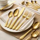 Conjunto de talheres PALADIUMSHOP FAQUEIRO Positano dourado 30 Mesa Posta