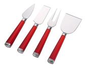 Conjunto de Talheres para Queijo 4 Peças Carmin Hauskraft Conjunto de Talheres para Queijo 4 Peças Carmin Hauskraft