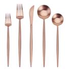 Conjunto de talheres SHARECOOK Matte Copper de 20 peças em aço inoxidável Conjunto de talheres SHARECOOK Matte Copper de 20 peças em aço inoxidável