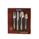 Conjunto de Talheres Sunshine Fratelli Aço Inox Prime 24 Peças Mesa e Chá