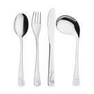 Conjunto De Talheres Tramontina Inox Infantil 4 Peças Aço Inox Acabamento Brilho Baby Friends 669700