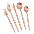 Conjunto de talheres Vanys de 20 peças em aço inoxidável Rosegold