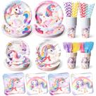 Conjunto de talheres Vistico Unicorn 300 unidades para 50 convidados