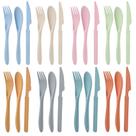 Conjunto de talheres Zoyiancy Wheat Straw reutilizável para 8 pessoas
