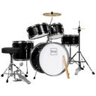 Conjunto de tambores Best Choice Products Kids de 5 peças com pratos pretos