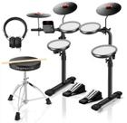 Conjunto de tambores elétricos HAMPBACK MK-0 com tambores de malha de 7" e pratos de 8"