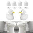 Conjunto de tampa de parafuso de banheiro MENNTY Ceramic White Duck, pacote com 2 unidades