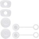 Conjunto de tampas de silicone à prova de vazamentos para copos e copos de palha