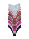 Conjunto de tangas BEAUDRM feminino com estampa de leopardo sem costura, GG