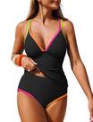 Conjunto de tanquíni Swimsuit ZAFUL High Waisted Tummy Control de 2 peças