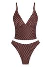 Conjunto de tanquínis ZAFUL para mulheres com decote em V para controle de barriga