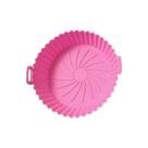 Conjunto de Tapete e Bandeja de Silicone para Fritadeira a Ar - Design Moderno Rosa