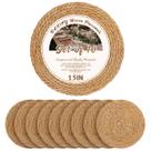 Conjunto de tapetes americanos de 10 rattan redondos de 13 cm para mesa de jantar
