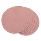 Conjunto de tapetes americanos DII Classic, tecido redondo, 15 cm de diâmetro, rosa, 6 peças