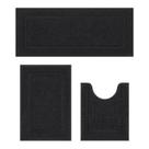 Conjunto de tapetes Bathroom Runner SHACOS Soft Fluffy Bath Mats pretos