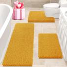 Conjunto de tapetes de banheiro ACCUMTEK Extra Large Yellow 3 peças