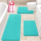 Conjunto de tapetes de banheiro ACCUMTEK Teal Green Ultra Soft 3 peças