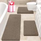 Conjunto de tapetes de banheiro ACCUMTEK Upgrade Extra Large Dark Beige