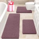 Conjunto de tapetes de banheiro ACCUMTEK Upgrade Extra Large Mauve 3 peças