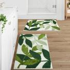 Conjunto de tapetes de banheiro Gibelle 46x66cm+51x81cm de pelúcia antiderrapante Conjunto de tapetes de banheiro Gibelle 46x66cm+51x81cm de pelúcia antiderrapante