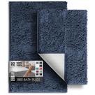Conjunto de tapetes de banheiro Hearth & Harbor Chenille Bath Mat Navy, 2 unidades
