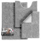 Conjunto de tapetes de banheiro Hearth & Harbor Silver Chenille, 3 unidades