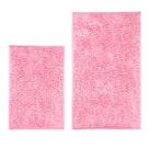 Conjunto de tapetes de banheiro Lanyunumi Pink Chenille 2 peças