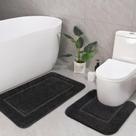 Conjunto de tapetes de banheiro LOCHAS Dark Grey 2 peças
