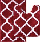 Conjunto de tapetes de banheiro OLANLY Microfiber Bath Shower Mat Burgundy Conjunto de tapetes de banheiro OLANLY Microfiber Bath Shower Mat Burgundy