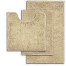 Conjunto de tapetes de banheiro RUN HELIX Beige Ultra Soft Chenille, 3 unidades