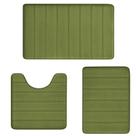Conjunto de tapetes de banheiro RUN HELIX Memory Foam, 3 peças, verde sálvia