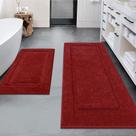 Conjunto de tapetes de banheiro SHACOS Red Christmas 2 peças 80x50cm + 120x50cm