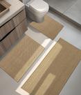 Conjunto de tapetes de banheiro YIHOUSE 3 peças Ultra Thin Bege