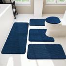 Conjunto de tapetes de banheiro YIHOUSE Cobblestone Memory Foam 5 peças