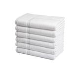 Conjunto de tapetes de banho Amazon Basics 100% algodão, pacote com 6 brancos