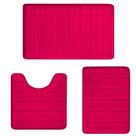 Conjunto de tapetes de banho, espuma viscoelástica, antiderrapante, absorvente, vermelho RUN HELIX